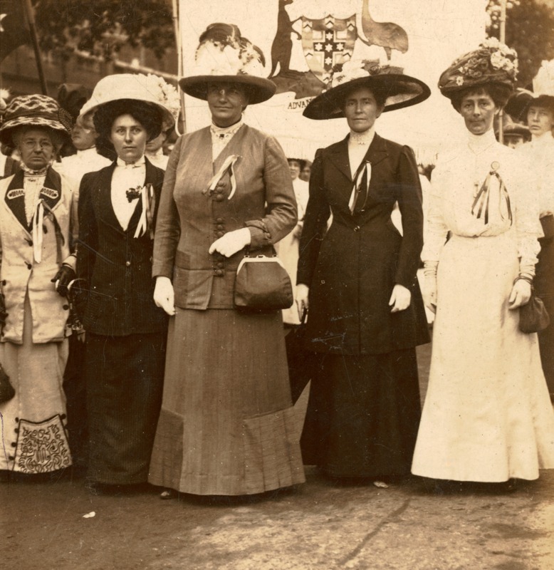 Margaret Fisher participates in the great suffragette demonstration in London, 1911.